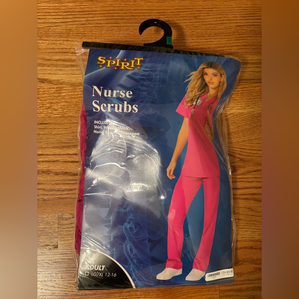Nurse Scrubs in Bright Pink